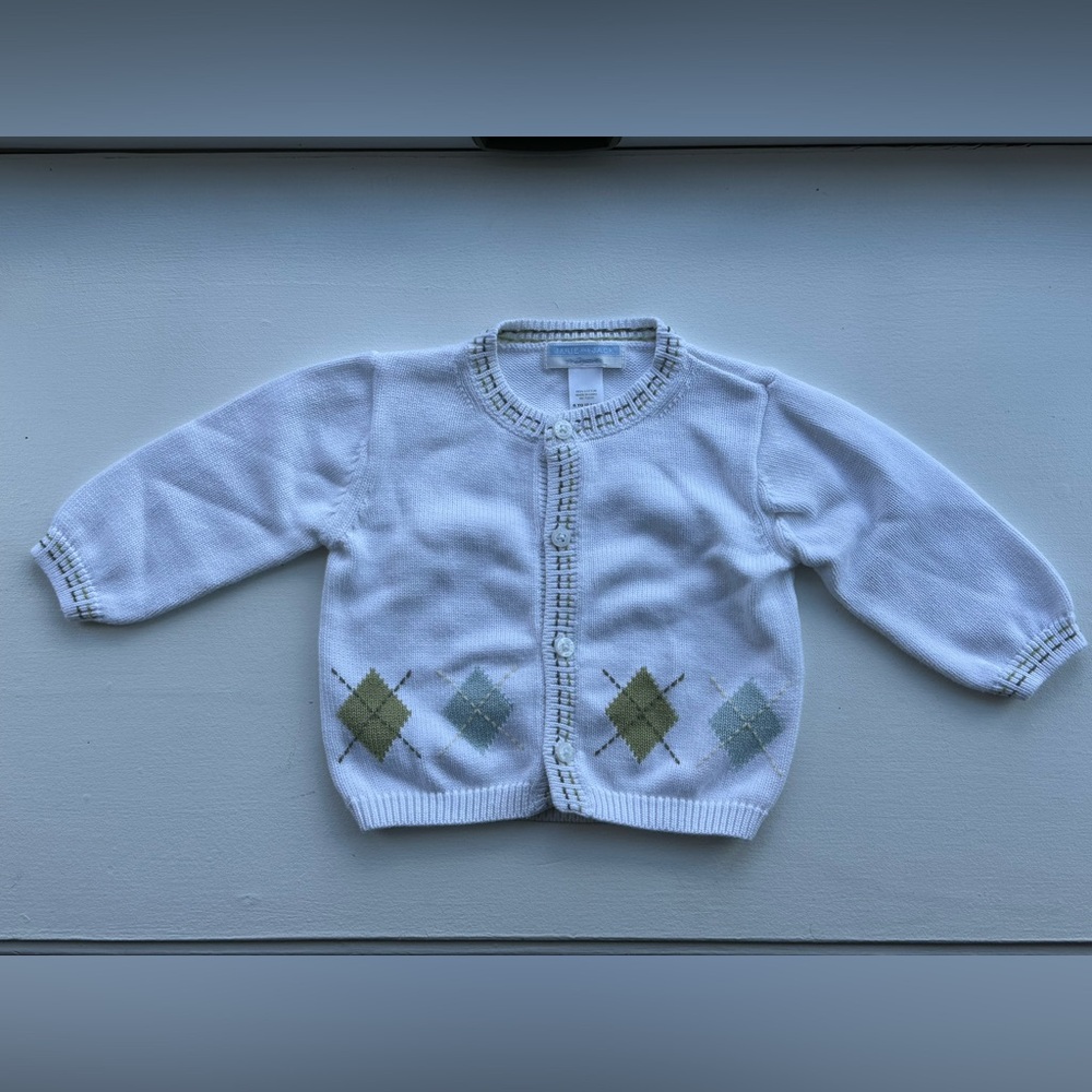 Janie and Jack Argyle Cardigan Sweater size 6-12 Months